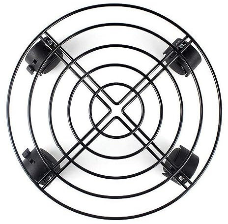 Bandeja con ruedas de hierro, soporte extraíble para macetas, soporte para plantas en maceta, ruedas con cerradura, adecuado para interiores y exteriores, puede contener macetas, baños de pies, bidón