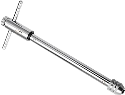 CoCud Rohrzange Handgriff Passt M5-M12 / 3.5mm-13mm Gewindebohrer Größe 295mm Körper Chrom Plattiert T-Handgriff Einstellbar Schlüssel Reibahle Abhören Hand Gerät