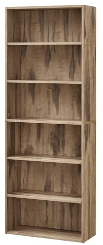 VASAGLE Scaffale a 6 Ripiani, Libreria, Scaffalatura Portaoggetti, Organizzatore con Scomparti, Ripiani Aperti e Regolabili, per Soggiorno, Ufficio, Camera da Letto, Marrone Cammello LBC166T50