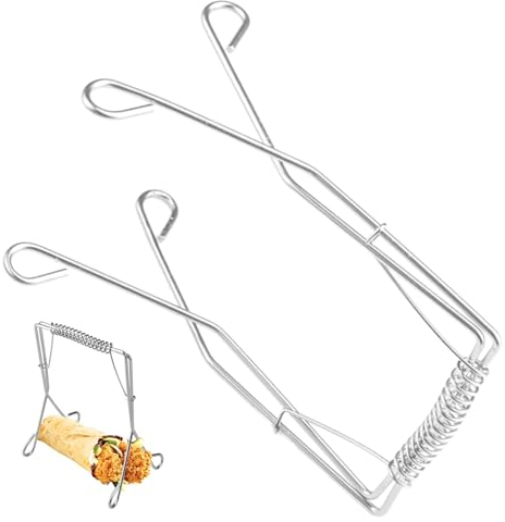 Eoixuqba Clip per involtini, morsetto per involtini - Pinze da cucina per barbecue a forma di gancio in acciaio inossidabile - Pinze per alimenti con presa forte, morsetto per barbecue per cucinare,
