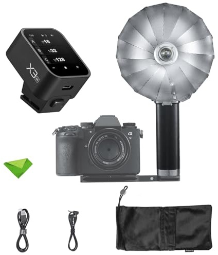 Godox Lux Master Retro Ttl Touchscreen Camera Flash+Godox X3-N Trigger For Nikon, Gn25 460 Full Power Flashes, 6000K±300K Cct, S1/S2 Optical Control 2.4G Wireless Speedlight For Nikon Cameras