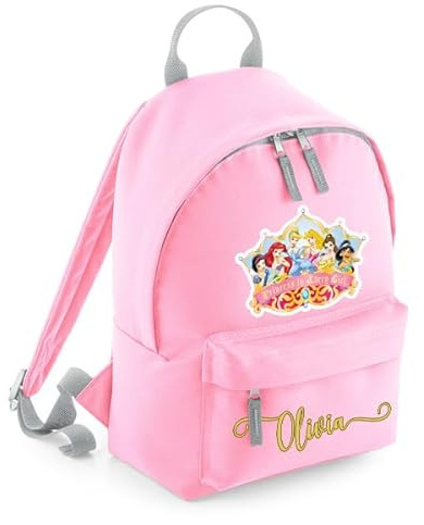 Getagift Princess Bag, Personalised Backpack, Gift for Kids-Girl, Toddlers Birthday Girl, 9 litres Mini Fashion Backpack for Nursery, Bookbags, Rucksack, Shoulder Bag. (Classic Pink)