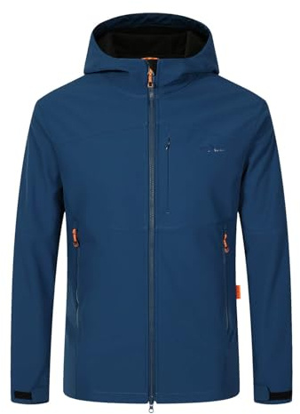 Blue Wave Herren Softshelljacke Mads mit Fleecefutter - Jacke mit angeschnittener Kapuze