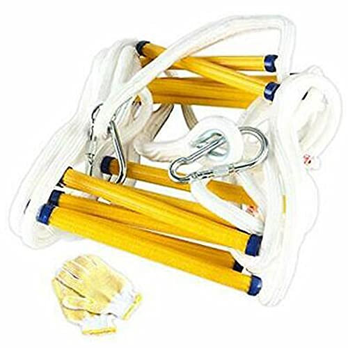 Fire Escape Ladder, Fire Escape Ladder Escape Rope Ladder Emergency Safety Rope Ladders with Hooks Flame Ladder for Home Climbing Fire Escape/20M/65.6Ft/20M/65.6Ft