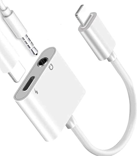 Tayte 2 in 1 Kopfhörer Adapter für iPhone [Certified] Aux Adapter Splitter Kopfhöreranschluss Adapter Konverter kompatibel mit iPhone 14 13 12 11 XS XR 8 7