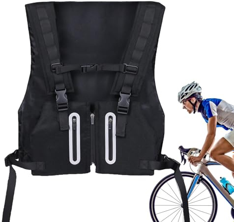Chaleco de carreras de hidratación, chaleco de correr a pie, bolsa de deporte reflectante, equipo de pecho, mochila transpirable para correr de agua, chaleco de hidratación, senderismo, ci