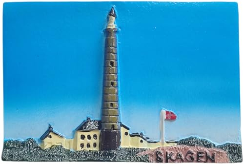 Skagen Dänemark Touristen-Souvenir 3D-Kühlschrankmagnet für Zuhause, Küche, Kühlschrank, Dekoration, Andenken, Handwerk
