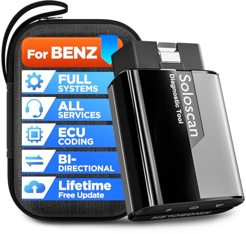 KINGBOLEN Soloscan Car Diagnostic Tool for BENZ/for Maybach/for Sprinter,Full System OBD2 Bidirectional Scan Tool with 50+ Reset,Active Test,ECU Coding,Bluetooth 5.2,Lifetime Free Update.