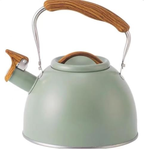 Infuser teapot,tea brewer, Stainless Steel Tea Kettle,Electric Tea Kettle,White Stove Top Whistle Kettle,Stainless Steel Whistling Tea Kettle,European Style Teapot,for Household and Kitchen Whistling-