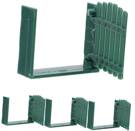 CAXUSD 4pcs Small Picket Fence for Boys and Girls DIY Farm Fence Set Plastic Building Blocks Garden Toys for Boys and Girls