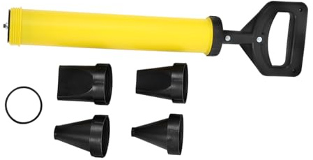 OSALADI Hand Plastic Grout Sprayer Caulking Pump with Stainless Steel Nozzles, Thickened Four-in-one Applicator Tool for Cement Lime Construction and Crack Filling