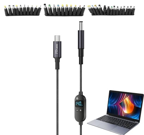Nuyhgtr Câble Déclencheur,Avec Fil Adaptateur d Affichage,Câble à Tension Régulable | Pour Jack Ordinateur, Ordinateur Portable, Haut-Parleur, Routeur, Bande LED, Ventilateur, Projecteur