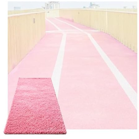 Tapis de gazon synthétique pour intérieur et extérieur, tapis de gazon épais avec trous de drainage, durable, 7 x 1,9 m, parfait pour les jardins et les terrasses