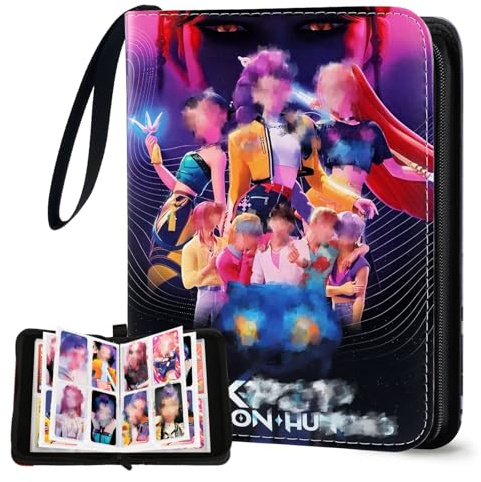 Card Albums3 Pocket Card Binder, Hunter Group Trading Car d Holder Collectible for Kids, PU Leather Card Trainer Album, 50 Pages – Holds Up to 400 Cards, Birthday Gift for Kids