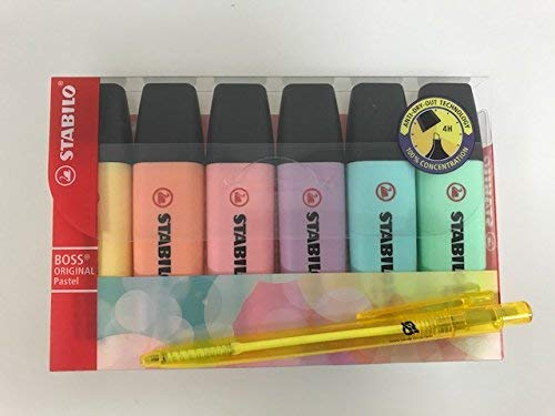 6 Stabilo Pastell Marker + 1 Online Handel Deutschland Kugelschreiber