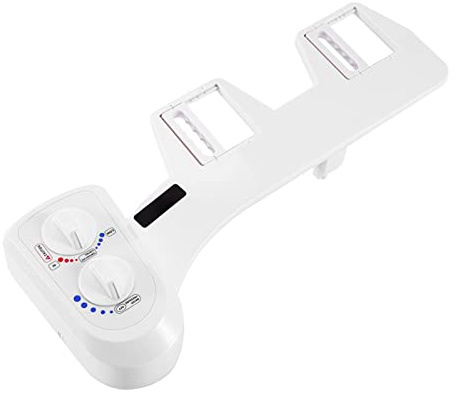 Septpenta Toilettenaufsatz, Doppeldruckknopf Reinigungseinsatz mit Selbstreinigungsfunktion, Toilettenaufsatz, Hüftdusche, für 2 Teilige Toilette (G1/2)