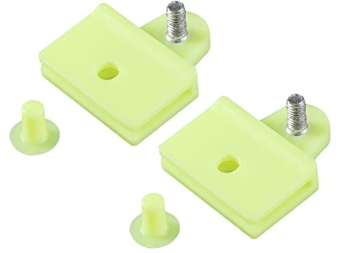 A ABSOPRO 2 stycken bilglas kanal fästanordning ersättning 1,93 x 1,65 x 0,51 tum gul