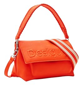 Desigual Women's Half Logo 24 VENE Accessories PU Across Body Bag, Orange