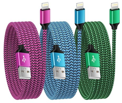 iPhone Ladekabel, [3Pack 1,8M] Ladekabel iPhone Schnellladekabel, MFi Zertifiziert USB auf Lightning Kabel Datenkabel USB Ladekabel für iPhone 14 Pro/14 Pro Max/14 Plus/14/13/12 Mini/11/X/XS/XR/8/7