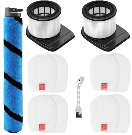 Roller Brush Filter Accessories Kit for Shark IZ300UK IZ300UKT IZ320UK IZ320UKT IZ300 IZ320 Anti Hair Wrap Cordless Stick Vacuum Cleaner Replacement Parts (12 Pack)