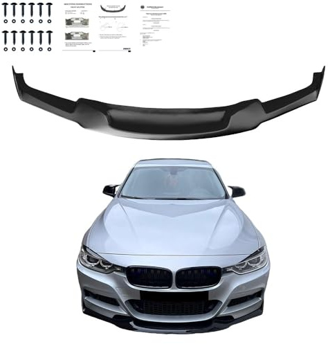 Frontlippe Frontspoiler kompatibel mit BMW 3er F30 M-Tech 2012-2019 mit ABE TÜV Schwarz Glänzend