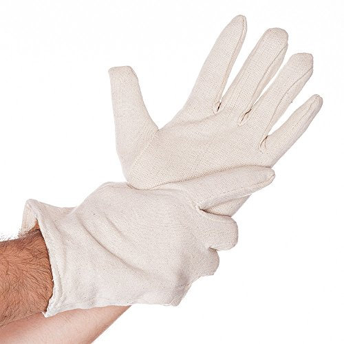 600 Stück Hygostar Baumwollhandschuhe Extra Strong, natur, Einheitsgröße, L: 25cm, Karton, Industriehandschuhe, Handwerkhandschuhe, Montagehandschuhe, Arbeitshandschuhe, Baumwollhandschuhe