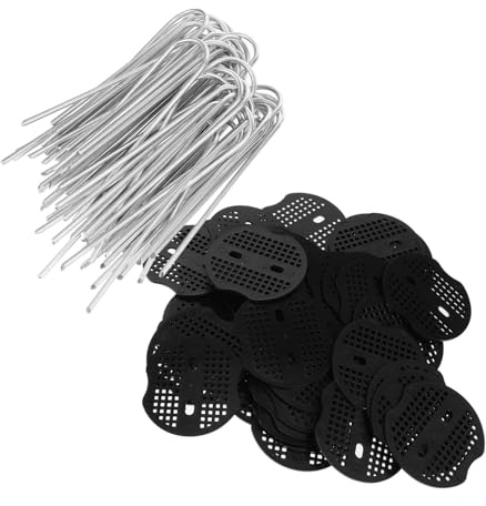 BESTonZON 50juegos Clavos de Tela de Base para Jardinería de Estacas Forma para Césped Invernaderos y Paisajismo
