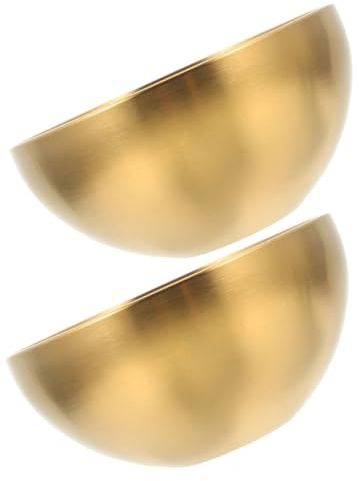 DINHEAROM Ciotola Per Alimenti Multifunzione in Acciaio Inox 15 Cm, Insalatiera Riutilizzabile Da Cucina Per Frutta, Snack e Dessert, Set 2 Pezzi Per Uso Domestico e Ristorazione