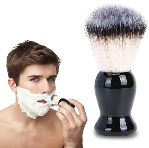 Rasierpinsel Herren Dachshaar Echt – Premium Rasierpinsel mit Holzgriff für Nassrasur, Weich & Dicht, Shaving Brush für Rasierseife & Rasierschaum
