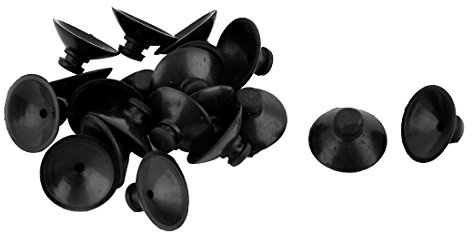 sourcing map Rubber Family Aquarium Fish Tank Bowl Tools Suction Cups 2cm Dia 20pcs