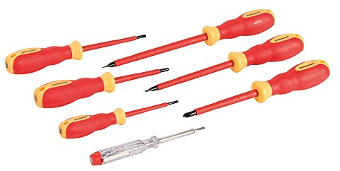 Silverline 928227 Set Cacciaviti VDE per Elettricista con Impugnatura Morbida