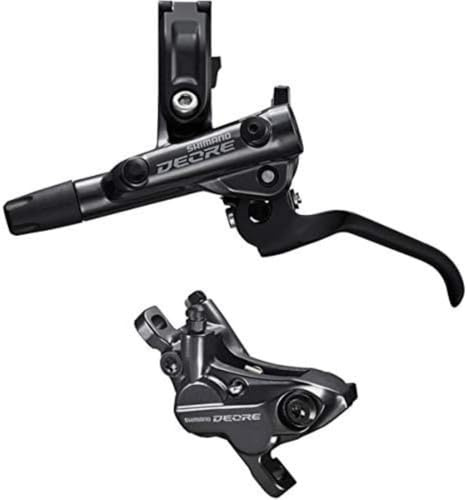 SHIMANO Deore BR-M6120/BL-M6100 Deore Bled Bremshebel Post Mount 4 Pot Bremssattel hinten links