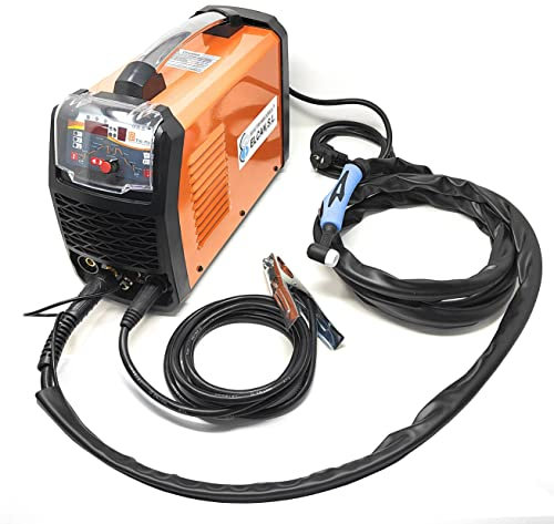 ELCAN Poste à souder Inverter TIG (Tungsten Inert Gas) pulsé 200 Ampères DC (courant continu) numérique avec amorçage HF haute fréquence et groupe de soudage à électrode MMA
