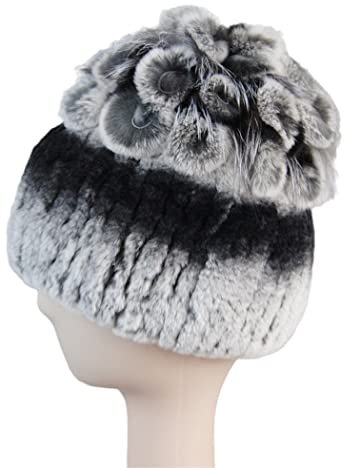 keusyoi Fellmützen für Frauen Winter Fell Strickmütze Damen Warm Schneemützen Damen Elegant Beanies Cap