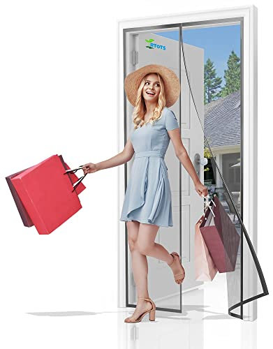 Mosquitera Magnética Cifrado 120 x 235 cm Magnético Anti-Mosquitos Cortina De Puerta Puerta De Pantalla Magnética Verano Hogar Anti-Mosca Mudo Pantalla【Gris】