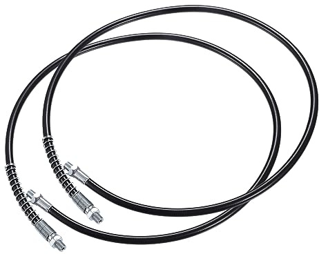QUARKZMAN 2 Stück 39 Zoll Universal 1/8 NPT Fettpressen-Flexschlauch | Für Auto, Anhänger, Landwirtschaft, Industrie, Arbeitsdruck 4500 PSI, Berstdruck 10000 PSI, Länge 105cm, Ø 10mm