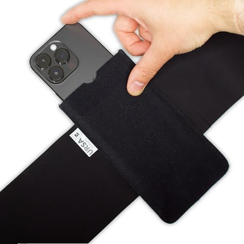 URSA Mic Belt - Weicher, schlanker & dehnbarer Mikrofonsender/Empfänger und Handy-Gürtel für Musiker, Sound-Mixer, Live-Sound und Fitnesstrainer; atmungsaktiv, hautfreundlich, Universalgröße | Mikrofon-Sender/Empfänger & Handy-Gürtel für Musiker, Sound-Mixer, Live-Sound, Übung, Fitnesstrainer