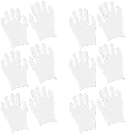 DOITOOL 12paare Dünne Weiße Baumwollhandschuhe Premium Schutz Arbeitshandschuhe Für Gartenarbeit Und Etikette Xl