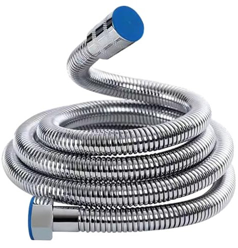 YOXITIXOY Shower Hose，Upgrade 3 Layers Stainless Steel Shower Tube，Anti-Kink and Leak-Proof，High Pressure Resistance，Easy DIY Replacement，Universal G 1/2 Connection. (LG-1.5M)