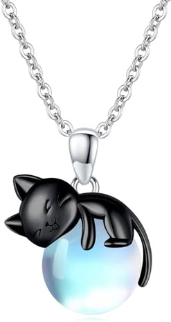 Vadmans Axolotl Halskette, Sterlingsilber, Mondstein, Geburtsstein, Axolotl-Anhänger, Tierschmuck, Geschenke für Damen und Herren
