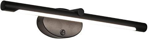 EcoGehen 46CM 8W LED Spiegelleuchte Bad mit Schalter, Warmweiß, Schwarz | Wandlampe Waschtisch, Modern, Wandleuchte für Badezimmer Spiegel Nachttisch, Bilderleuchte, Leselampen, Lampe über Spiegel