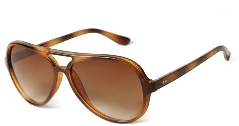 ADEWU Retro Sonnenbrille Damen Herren Groß Trendy Pilotenbrille Doppelsteg Kunststoff Farbverlauf UV400