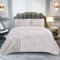 GREATOYAR Colcha Ligera para Primavera y Verano, Polyester, Cubre Cama Fina Suave, Bicolor Reversible Liso, 220x260cm Con 2 Fundas de Cojines 50x70cm, Griega Lila