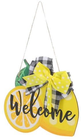 Zerodeko Cartello di Benvenuto in Legno di da Appendere alla Porta D'ingresso Decorativo da Parete Accessorio per Porta Esterna Decorazione di Benvenuto in Legno di