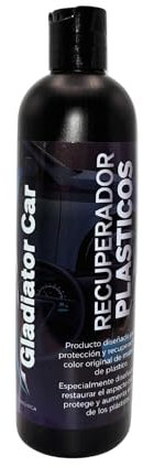 Restaurador de Plásticos para Coche - Protege y Recupera color original de Embellecedores - Aumenta El Brillo - Fácil Aplicación - Ideal para Cuidado del Vehículo Producto Profesional | GLADIATOR CAR