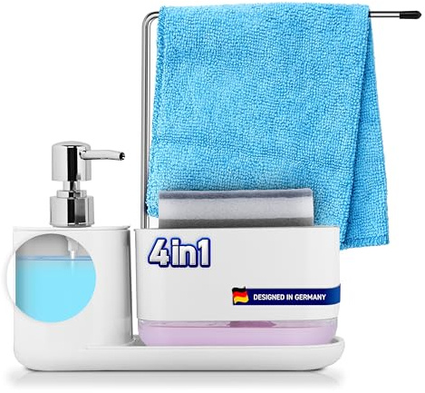 Spülstar Spülmittelspender 4-in-1 Küchenorganizer, 23x15x10 cm