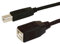 Conexión - USB 2.0 Tipo b Macho a Hembra, Ideal para Transferencia de Datos, conectividad rápida y Sencilla. *