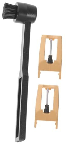 Lot de 2 aiguilles en vinyle avec brosse - Aiguilles de rechange de haute précision pour tourne-disque - Aiguilles phonographiques robustes pour la reproduction du son