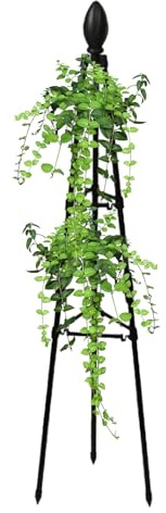 Serpentinas de jardín – Soporte para plantas trepadoras – Obelisk Tower Anti Rust para, vites, verduras, pepinos – estructura de jardín decorativa y robusta
