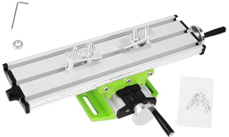 LIFKICH Mini Work Table for Bench Drill Stand Multifunctional Milling Machine Slide Table with Cast Base Pre-Assembled Support for Small Bench Drilling and Milling Machines